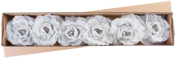 Virág MagicHome, bazsarózsa, zöld, szár, virágméret: 16 cm, virághossz: 24 cm, 6 db-os csomag
