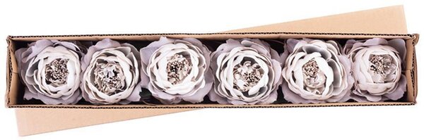 Virág MagicHome, kinyílt rózsa, lila, szár, virágméret: 11 cm, virághossz: 22 cm, 6 db-os csomag