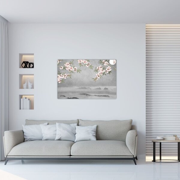 Kép - Hold a táj felett (90x60 cm)