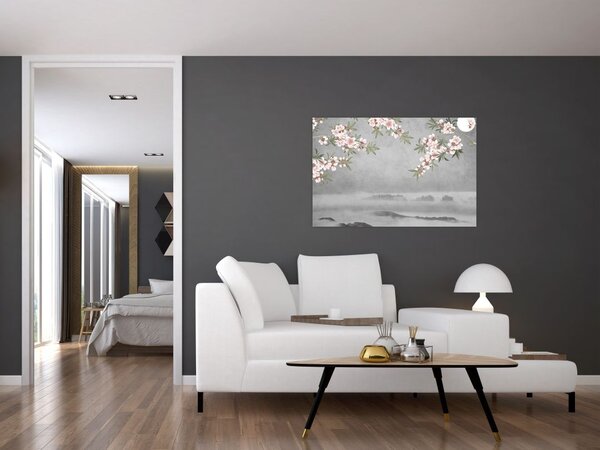Kép - Hold a táj felett (90x60 cm)