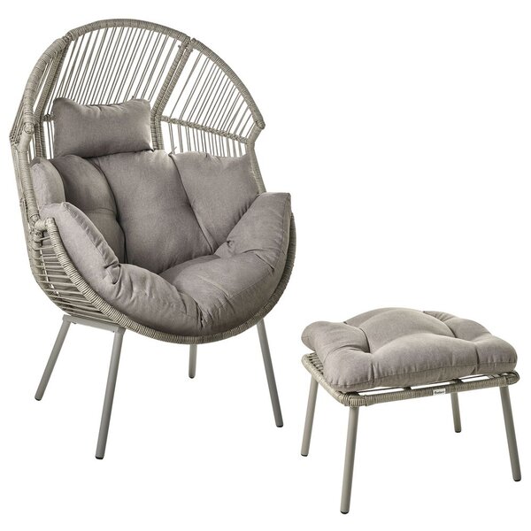 Kerti szék MURANO PE Rattan Szürke