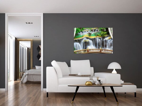 Kép - Varázslatos vízesések megtekintése (90x60 cm)