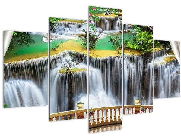 Kép - Varázslatos vízesések megtekintése (150x105 cm)