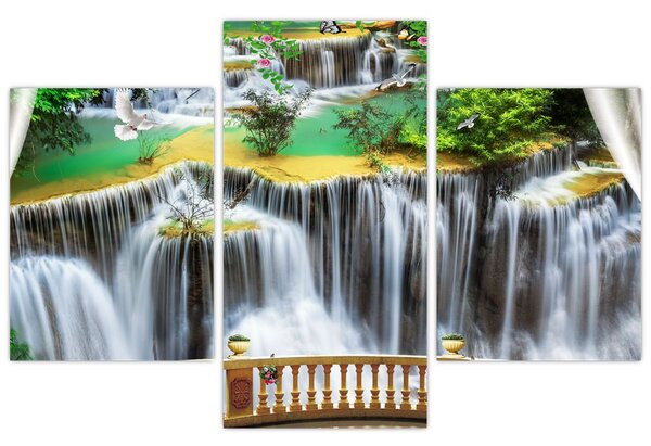 Kép - Varázslatos vízesések megtekintése (90x60 cm)