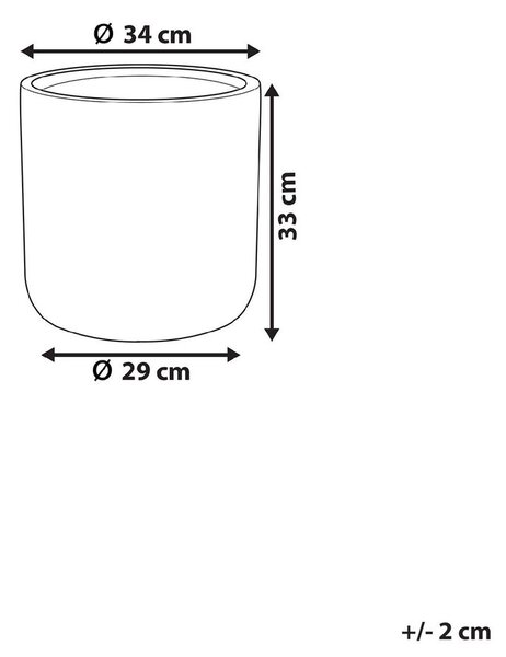 Virágcserép MESSENE 34 cm Világosszürke