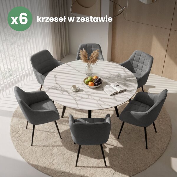 AKORD LUXANO kárpitozott szék sötétszürke Lumos szövet fekete lábakkal