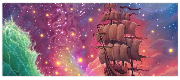 Kép - Hajó űr égbolttal (120x50 cm)