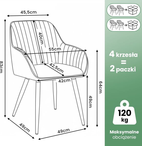 AKORD TURNO Forgó Szék Welúr Fekete 360° Forgatható