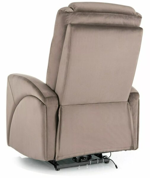 Kronos Velvet Elektromos Relax Fotel Bársony Cappuccino