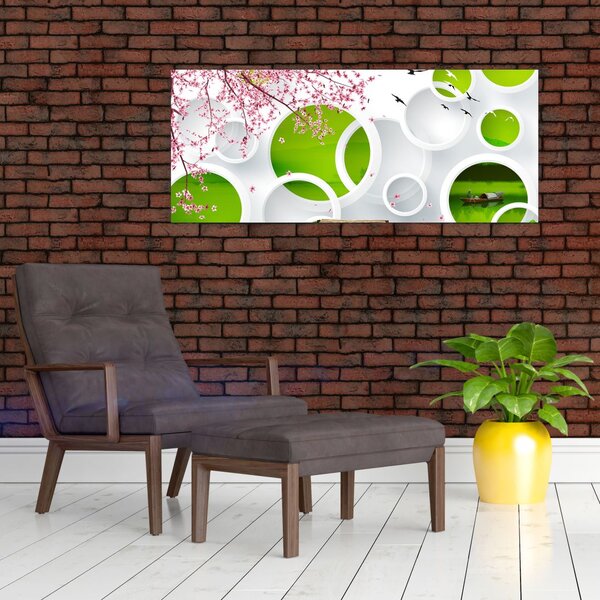 Kép - móló a tó felett (120x50 cm)
