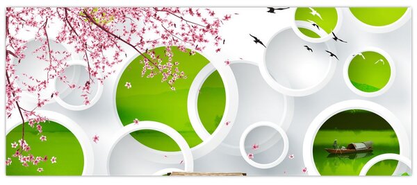 Kép - móló a tó felett (120x50 cm)