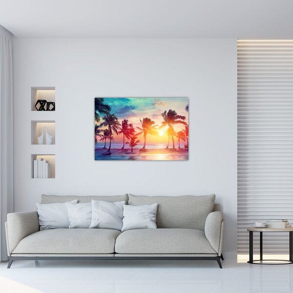 Kép - trópusi naplemente (90x60 cm)