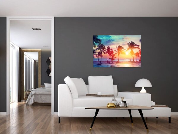 Kép - trópusi naplemente (90x60 cm)