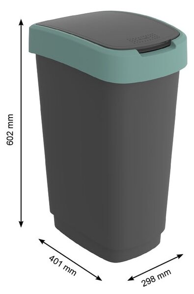 Szemetes újrahasznosított műanyagból 50 l Twist - Rotho