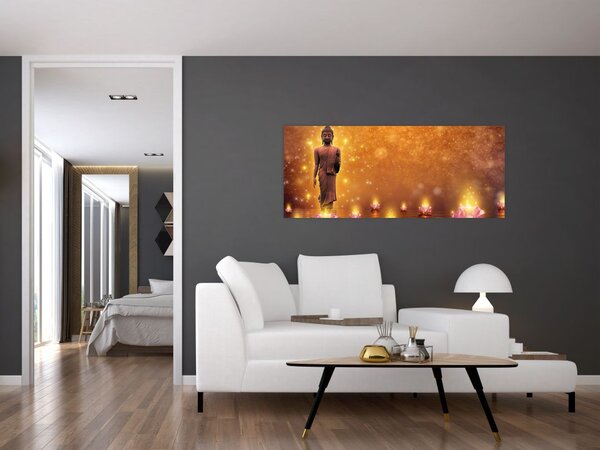 Kép - Buddha arany csillogással (120x50 cm)