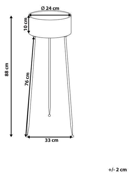 Virágállvány LEIKA 33 cm Fém Fekete