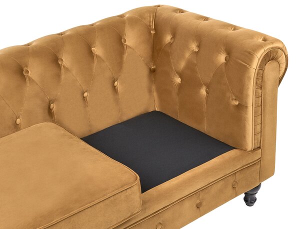 Kanapé 3 személyes CHESTERFIELD Bársony Arany
