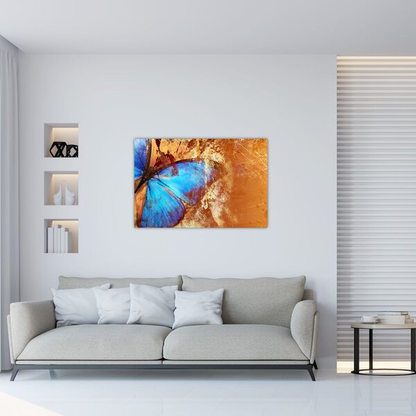 Kép - Kék pillangó (90x60 cm)