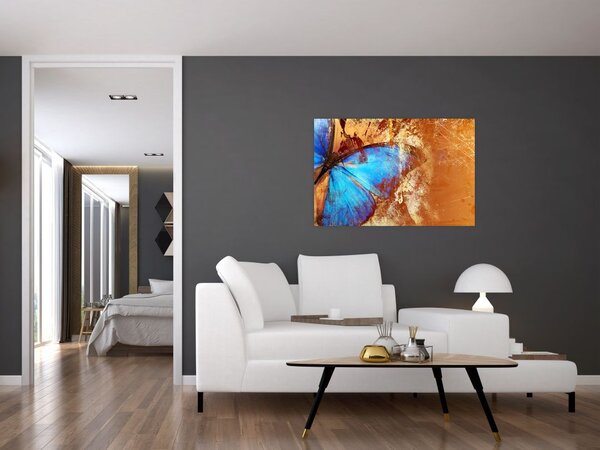 Kép - Kék pillangó (90x60 cm)