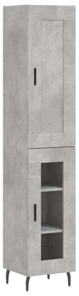Modern Magasszekrény - Betonszürke - 34,5x34x180 cm