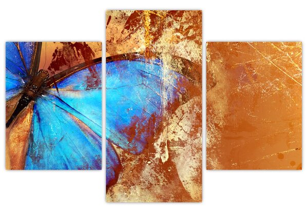 Kép - Kék pillangó (90x60 cm)