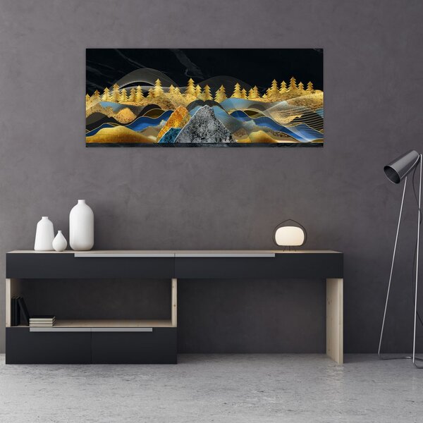 Kép - zlaté hory (120x50 cm)