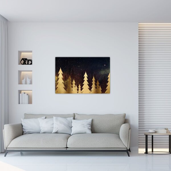 Kép - arany éjszaka (90x60 cm)
