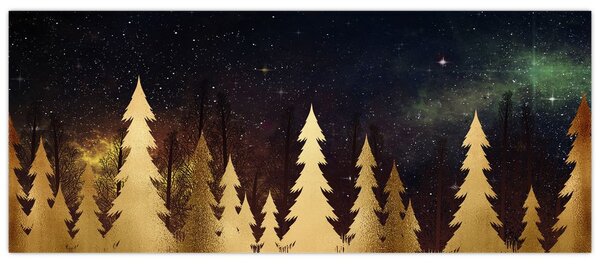Kép - arany éjszaka (120x50 cm)