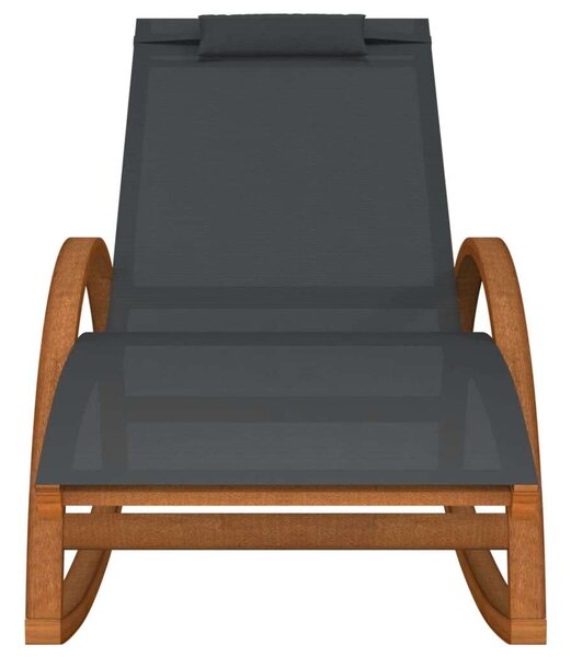 VidaXL Hintaszék - Fa és Textil - Szürke - 182x74x100cm