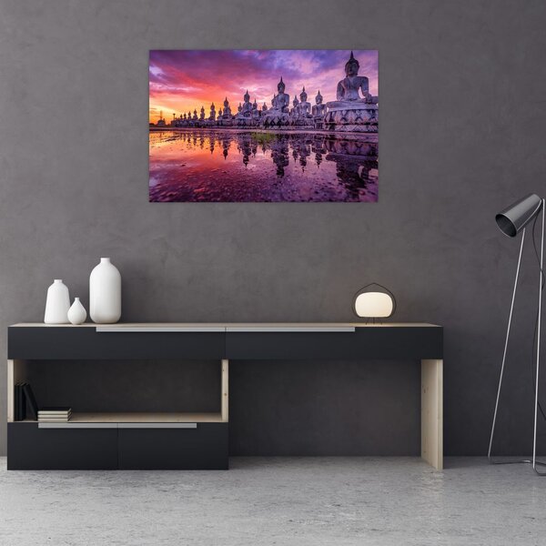 Kép - Buddhák naplementekor (90x60 cm)