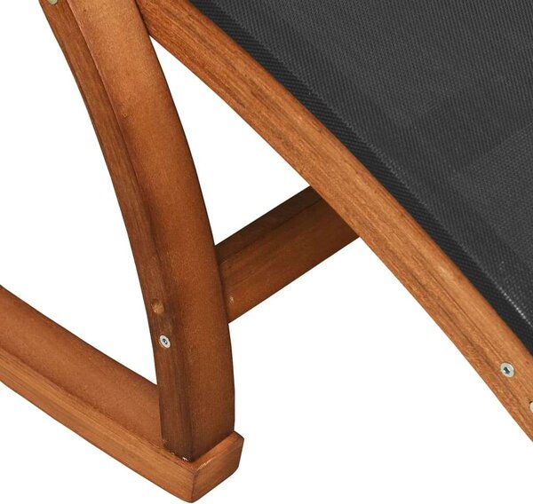 VidaXL Hintaszék - Fa és Textil - Szürke - 182x74x100cm