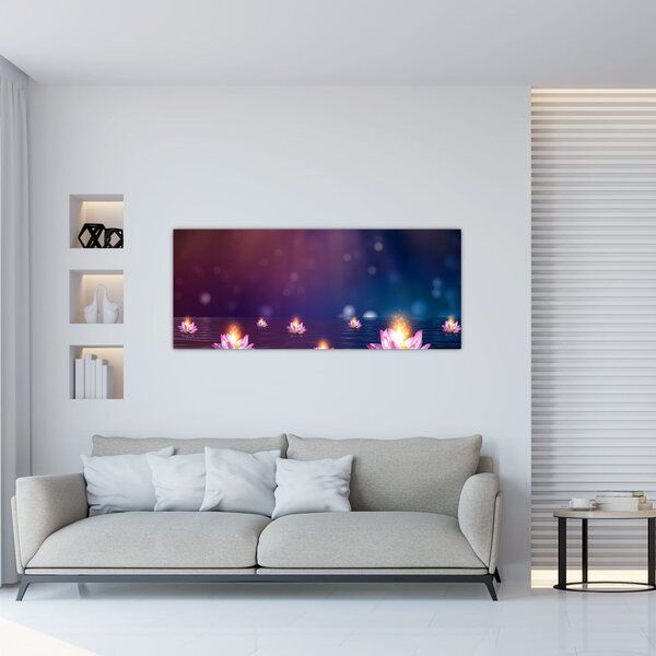 Kép - varázslatos vízililiom (120x50 cm)