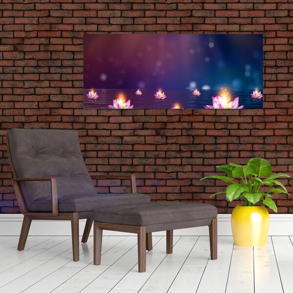 Kép - varázslatos vízililiom (120x50 cm)
