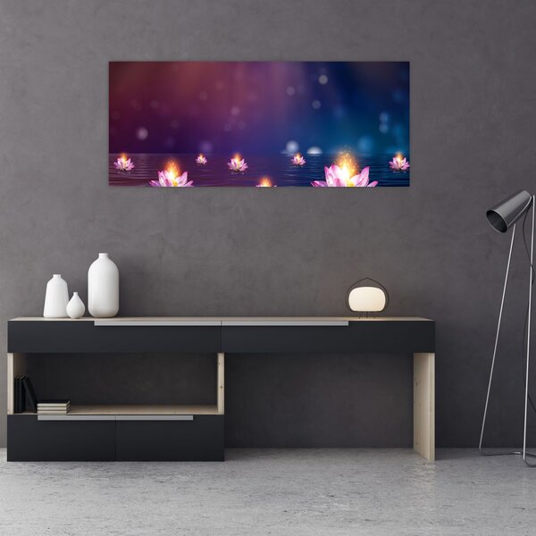 Kép - varázslatos vízililiom (120x50 cm)