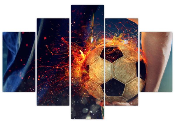 Kép - Futball-labda a tűzben (150x105 cm)
