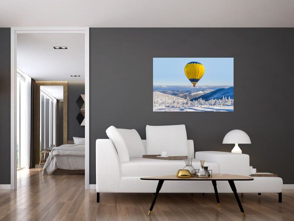 Kép - repülés a téli táj felett (90x60 cm)
