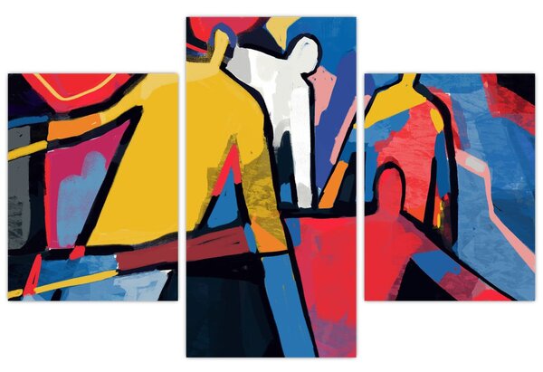 Kép - A férfiak absztrakciója (90x60 cm)