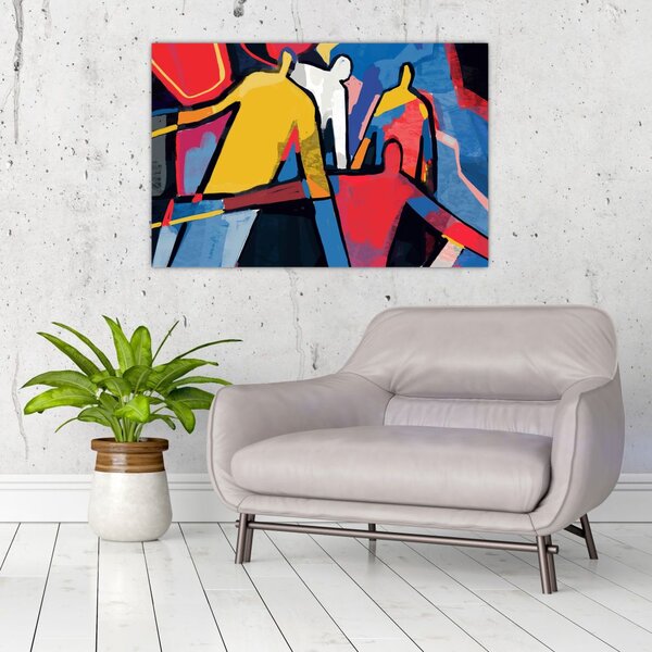 Kép - A férfiak absztrakciója (90x60 cm)