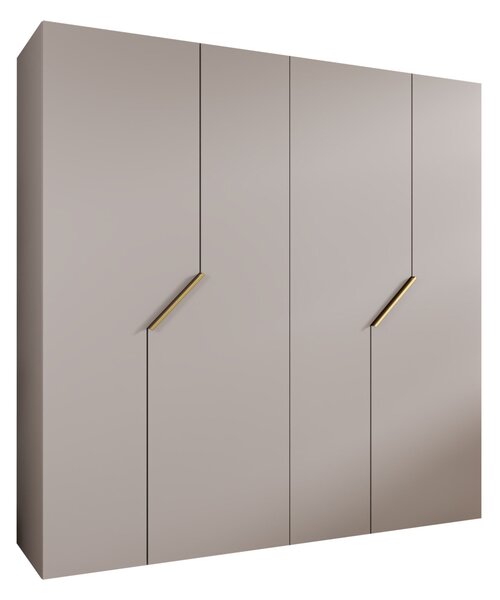 Gardróbszekrény Hartford 595, Laminált forgácslap, 202x200x52cm, Kasmír, Aranysárga
