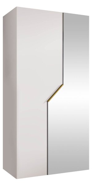 Gardróbszekrény Hartford 597, Laminált forgácslap, 202x100x52cm, Aranysárga, Fehér