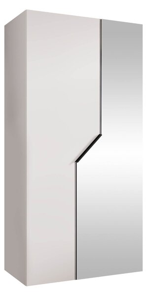 Gardróbszekrény Hartford 597, Laminált forgácslap, 202x100x52cm, Fehér, Fekete