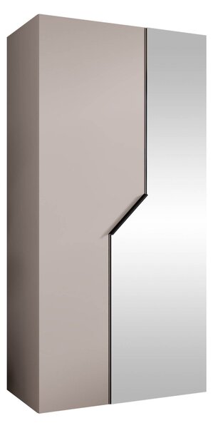 Gardróbszekrény Hartford 597, Laminált forgácslap, 202x100x52cm, Fekete, Kasmír