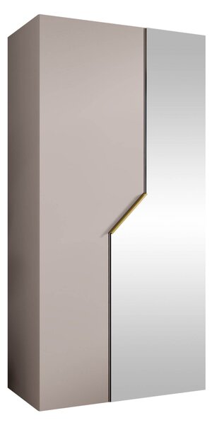 Gardróbszekrény Hartford 597, Laminált forgácslap, 202x100x52cm, Aranysárga, Kasmír
