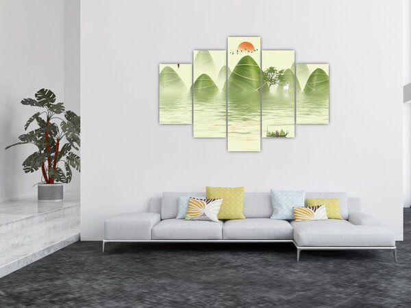 Kép - Zöld-hegyi völgy (150x105 cm)