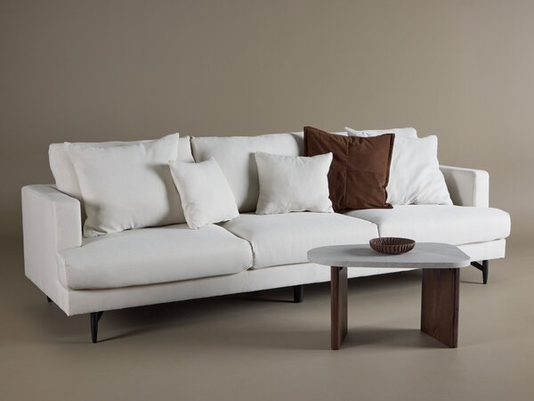 Kanapé Dallas 1699, Kárpit, 66x255x86cm, Krém