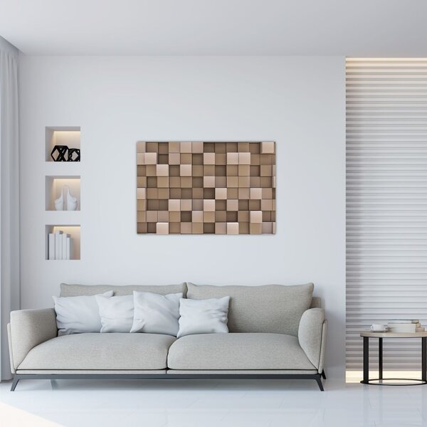 Kép - bézs kocka (90x60 cm)