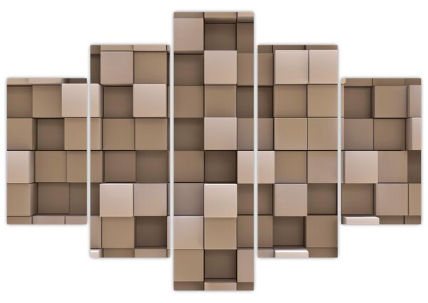 Kép - bézs kocka (150x105 cm)
