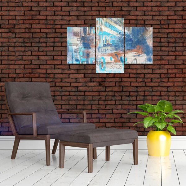 Kép - lovaglásra született, kék tónusok (90x60 cm)