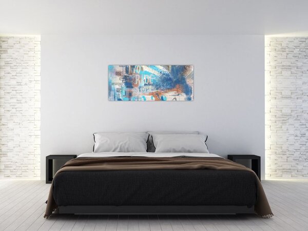 Kép - lovaglásra született, kék tónusok (120x50 cm)