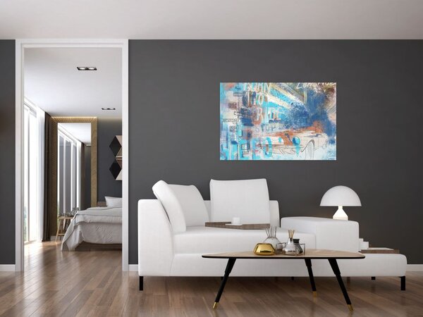 Kép - lovaglásra született, kék tónusok (90x60 cm)